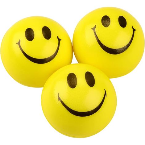 Balle de compression 3PCS smiley ball (jaune) (1/2)