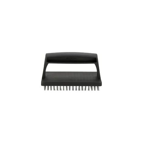 Cepillo para barbacoa de alambre de acero inoxidable con mango ergonómico: una herramienta de limpieza robusta y reutilizable, ideal para cocinar al aire libre. – Crezuo – Crezuo