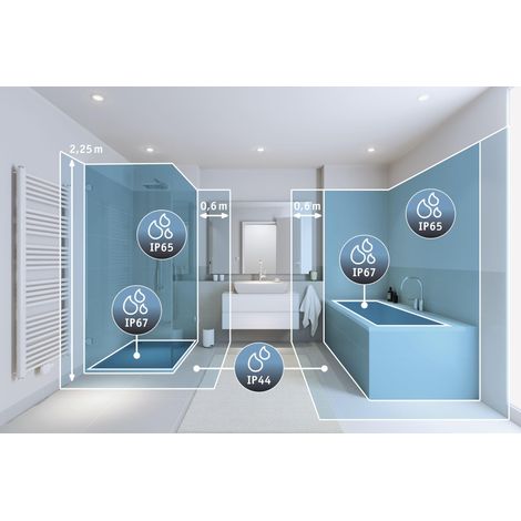 60412 Selection Bathroom Plafonnier Luena Verre de rechange clair (1/2)