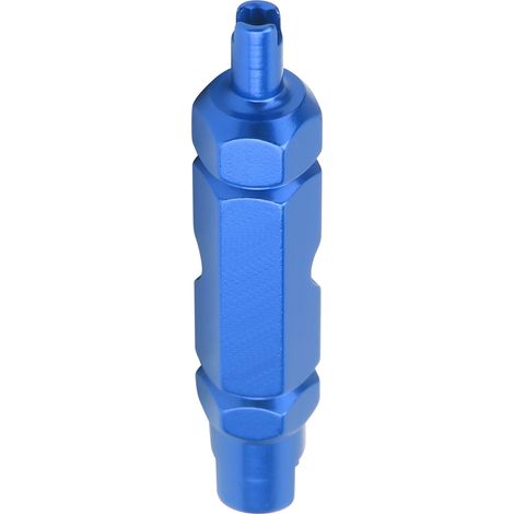 Clef multifonction pour noyau de valve vélo, buse gaz style américain français, clé à ergot bleue (1/5)