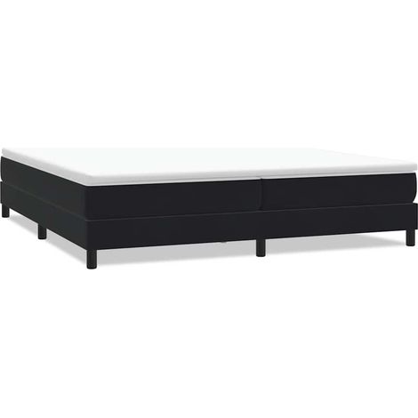 Maison Exclusive - Sommier à lattes de lit sans matelas noir 200x220 cm velours (1/5)