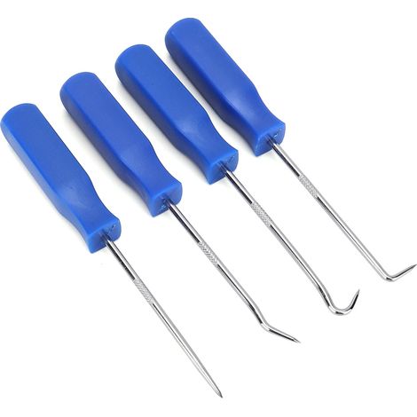 Lot de 4 Crochets et Pics de Démontage pour Joints, O-Rings et Caches, Outils de Précision pour Mécanique Auto (1/5)
