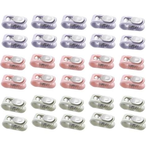 30 Pièces Attache Couette, Attache Couette Housse, Pince Couette Anti-dérapant sans Aiguille Clip de Fixation Literie Accessoires (1/4)