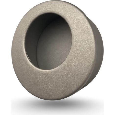 Bouton de Meuble Encastré Rond RECESSED en Zamak, Design Élégant, Cuisines et Salles de Bain (Nickel Velvet) - NAVARRO AZORÍN (1/5)