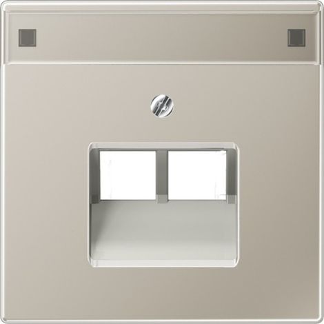 Jung Cache pour boîtes de connexion IAE/UAE, 2 x 8 pôles, avec champ d'inscription, série LS, Acier inoxydable ES 2969-2 NAUA