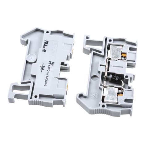 Module pour composant Phoenix Contact PT 4-DIO 1N 5408/R-L, 0.2 6mm², Enfichable, Gris ( Prix pour Paquet de 5 )