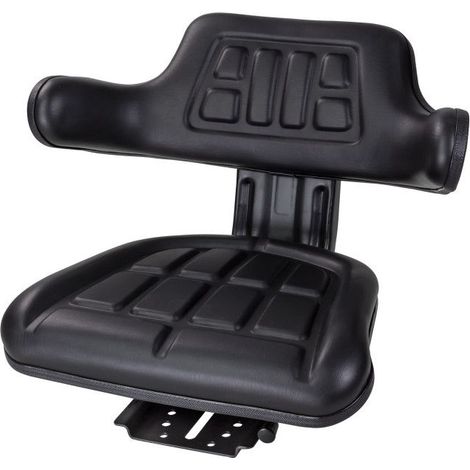Dema – Siège d'atelier avec accoudoirs – Réglage horizontal 150 mm – Hauteur d'assise 160 mm – Similicuir noir résistant