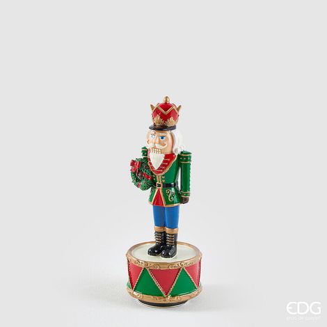 EDG Enzo De Gasperi Carillon Natalizio Soldatino H22 Ø8 cm Verde Rosso – Decorazione di Natale (1/4)