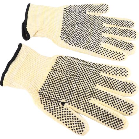 Gants de barbecue résistants à la chaleur jusqu'à 800 °C, isolants et ignifugés, de qualité professionnelle pour four et brasero. (1/5)
