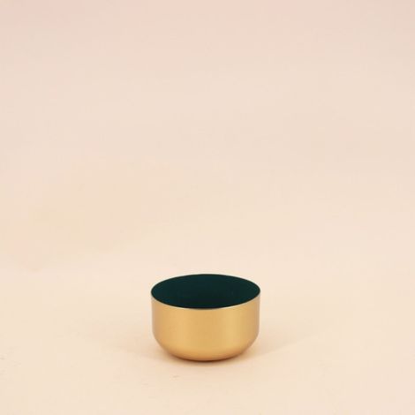 Coupelle dorée intérieur vert 9cm (1/5)