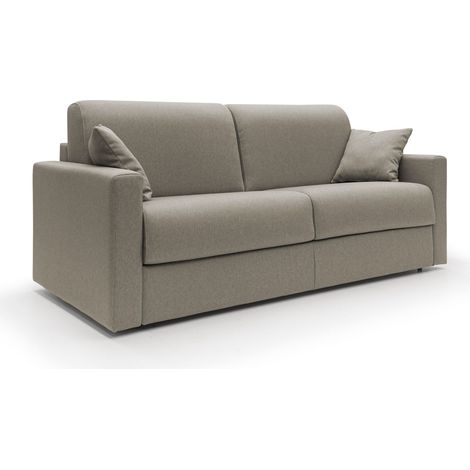 Chris Schlafsofa mit 18 cm hoher Matratze Stoff T13 206 cm (mat. 160x197) graubeige (1/3)