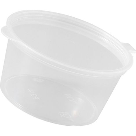 50 pièces gobelets doseurs à sauce en plastique PP 50 ml jetables hermétiques transportables multifonction pour condiment citron oignon vert gingembre fruit de la passion (1/4)