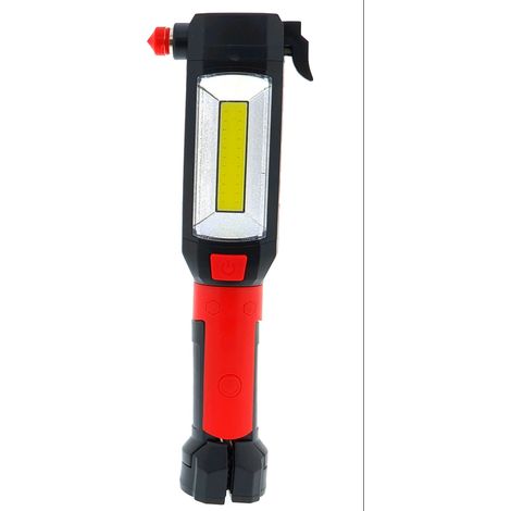 Linterna LED 3W Auto. Martillo para romper cristal + cuchilla corte cinturon (1/4)