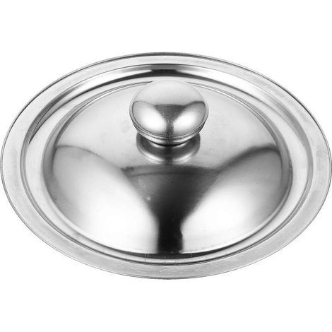 Couvercle multifonction pour poêle à frire, couvercle de rechange universel pour poêle à frire-19.5X19.5X3.5CM-Silver (1/4)