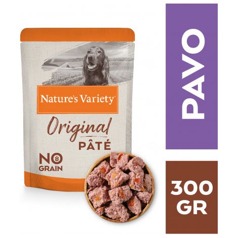 Natures's Variety Original Paté Medium/Maxi Pavo - Alimento Húmedo Completo para Perros Medium/Maxi Sin Cereales - 300 g