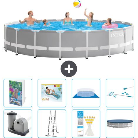 Prism Frame Pool Rund - 610x132 cm - 9-teilig S618