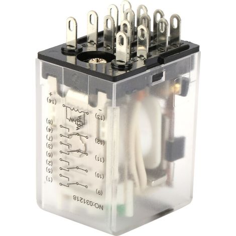 Relè intermedio, relè di potenza 14 pin 5A BEMM4C Mini relè di potenza, relè elettromagnetico, relè elettromeccanici (12 V CC). (1/5)