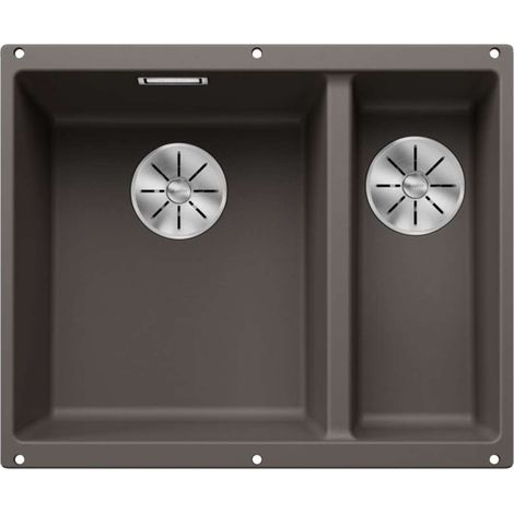 Blanco Subline 340/160 - Silgranitspüle, 56x46 cm, Spülbecken links, inFino, grau 527345