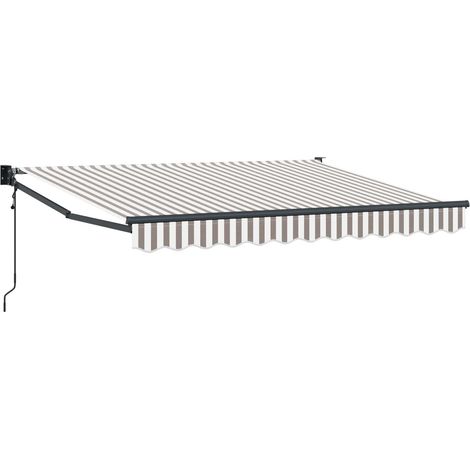 Auvent rétractable électrique Gris clair et blanc 5 x 3 m vidaXL