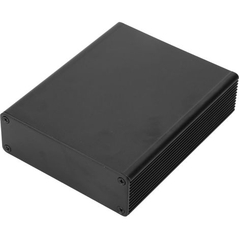 Boîtier électronique en aluminium noir pour circuit imprimé, coffret de projet avec PCB, étui de montage (1/5)