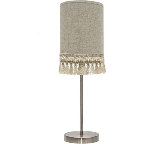Tischlampe Vera 1xe14 Leder/beige 46x15x15 cm