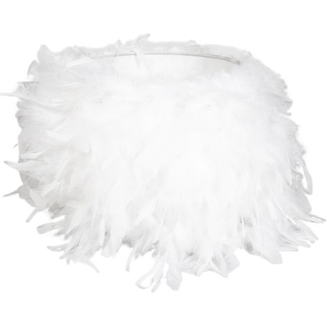 Abat-jour en plumes pour lampadaire, lampe de chevet tendance, créatif et fait main, lampe de table (1/5)