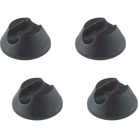 Set mit 4 Kunststoff-Haarnadelbeinschonern für Tische, Schreibtische und Stühle, schwarz (1/3)