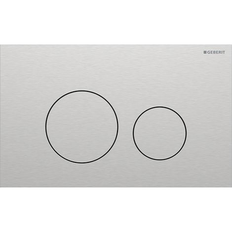 Placca Geberit Sigma40 Round Acciaio Inox Spazzolato Doppio Tasto  115.628.FW.1 Nero spazzolato