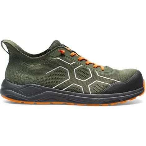 Scarpe da Lavoro Antinfortunistiche Basse S1SP ESD Ultra Leggera Slip-On Sottozero Modello FLEXIFLY Verde/Arancio - 42