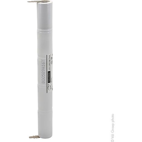 NX - Batterie eclairage secours 5xSC ST4 HT 6V 1.6Ah Faston 4.8mm (+2.8mm)