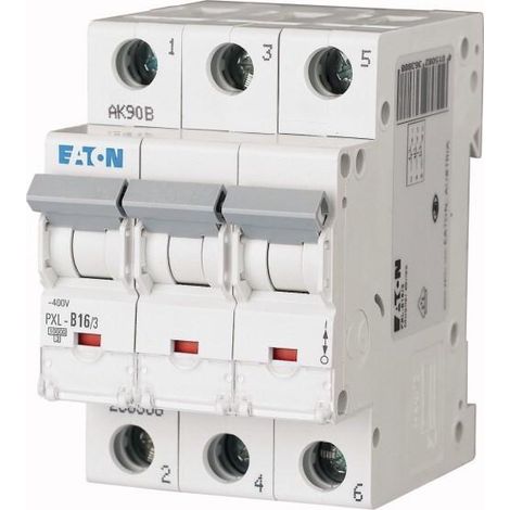 Eaton PXL-B16/3 Interruptor automático miniatura gris 3 polos 16A
