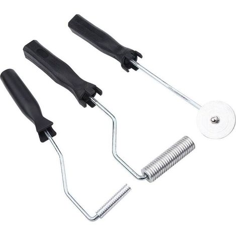 3pcs Rouleau Débulleur, Bulle Paddle Outil, Fibre de Verre d’Alliage d’Aluminium, kit pour Moule, Résine, Composite (1/4)