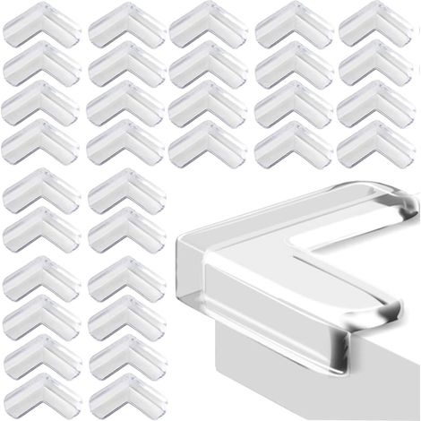 Protection Coin de Table Bébé, 6Pcs Protecteur d'angle de Meuble Transparent, Doux et Haute Résilience, Protège Le Bébé des Angles Vifs de la Table (L-Shape) (1/5)