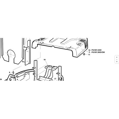 COFANO MOTORE PG PREMONTATO PG280D-DW ORIGINALE KUBOTA GIANNI FERRARI 95400111000