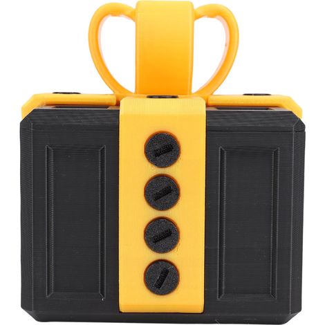 Boîte cadeau farce avec vis - Boîte à vis humoristique imprimée en 3D - Idéale pour Noël, un anniversaire ou toute autre occasion - 9,9 x 9,9 cm - Noir et or (1/5)