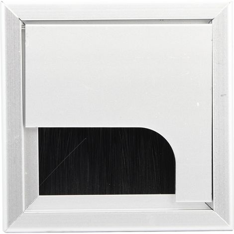 Organiseur de bureau en alliage d'aluminium avec passe-câbles et brosse à cheveux, pour bureau à domicile (1/5)