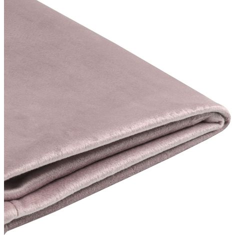 Bettrahmenbezug Samtstoff FITOU 90 x 200 cm Rosa