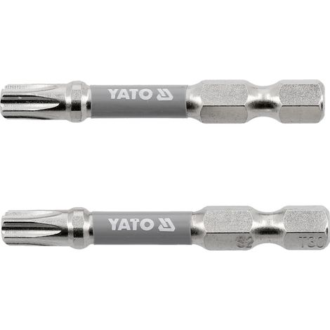 TORX Bits T30 1/4" 50 mm, 2-teilig, S2-Stahl, vernickelt