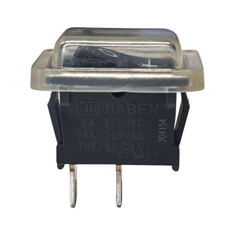 JIABEN KND1-6/1 Wippschalter 250V 12A 2Pin Schalter mit Abdeckung (1/4)