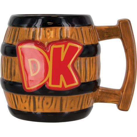 Paladone Tazza Donkey Kong a forma di barile – Prodotto ufficiale Nintendo, tazza grande 590 ml per caffè e tè, idea regalo gaming (1/3)