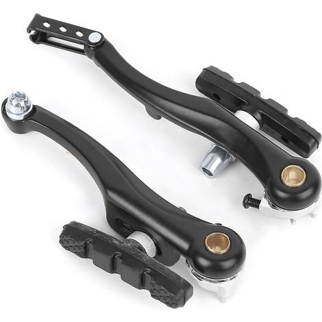 Kit de Frein de vélo de Type V, Freins en V noirs en alliage d'aluminium Kit levier de frein avant avec câbles de frein/bottes/vis pour VTT et vélo de course(1 paire) (1/5)