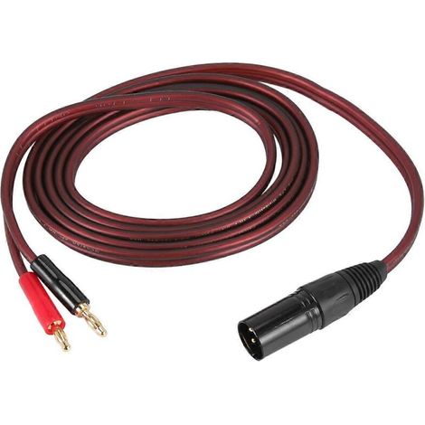 Câble audio XLR vers banane, XLR mâle 3 broches vers double fiche banane, HiFi-- (1/5)