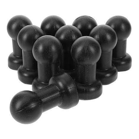 10 x Black Plastic Trampoline Pole End Caps Cover Rod End Caps Fixing and Repair Safety Net for Trampoline (1/5)