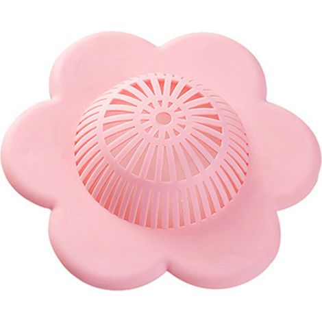 Silicone Cheveux Bouchon Douche, Baignoire Et Douche Drain Protecteurs Avec Ventouses Costume Pour Salle De Bains Baignoire(rose) (1/5)