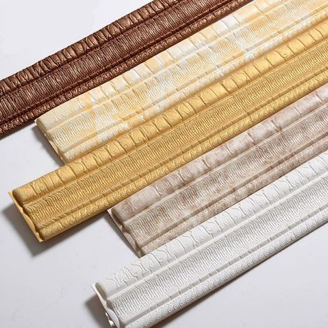 Autocollant De Bordure Murale - En Mousse XPE - Épaisseur 10,6 Mm - Résistant À L Humidité - Pour Décor Mur TV Ou Chambre - 1 Pièce (1/5)
