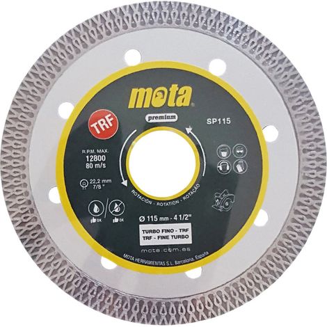 DISCO DIAMANTADO TURBO FINO TRF Ø115mm 4-1,2 SP115 MOTA (1/5)