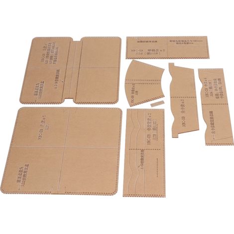 Patron acrylique pour pochette zippée, idéal pour la création d'articles en cuir faits main et les outils de maroquinerie. (1/5)