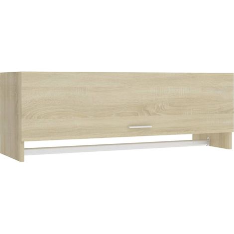 Garde-robe,Armoire chêne sonoma 100x32,5x35 cm bois d'ingénierie CFW53839 (1/5)