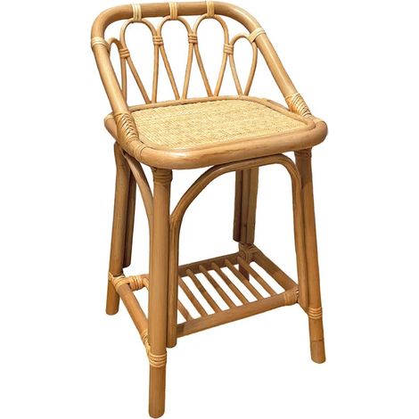 Table d’appoint 55 cm en rotin naturel tressé – HAZEL (1/5)