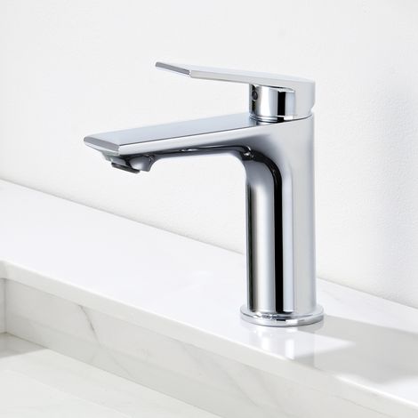 CECIPA MAX Robinet de salle de bain, robinet de lavabo, mitigeur monocommande chromé S, mitigeur de salle de bain (1/5)